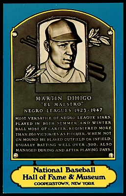 #ad Martin Dihigo Baseball Hall of Fame Plaque Postcard 1978 Dexter Press Blue $14.99