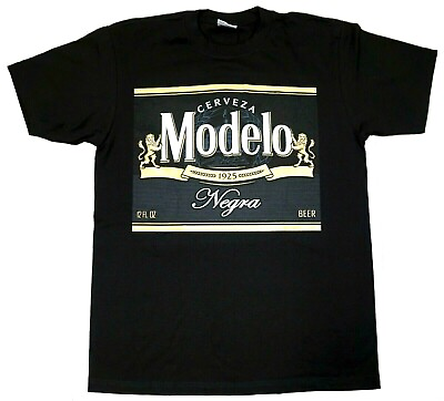 MODELO Negra T shirt Mexico Cerveza Mexican Beer Men#x27;s Tee 100% Cotton New $21.55