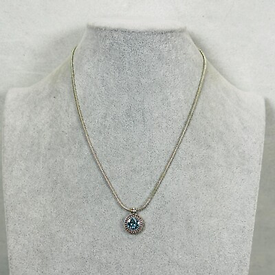 #ad Napier Necklace Blue Crystal Silver Tone 20quot; Elegant Formal Classic Jewelry $11.95