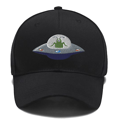 #ad UFO Hats Alien Spaceship Embroidered Cap Unidentified Flying Object Gift Hats $20.99