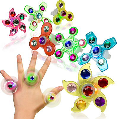 #ad LED Rings Light up Fidget Toys Glow in the Dark Party Favors Spiral Twister Toys $21.88