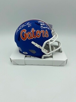 #ad Fred Taylor Signed Florida Gators Blue Speed Mini Helmet #x27;96 Nat Champ Coa Holo $59.50