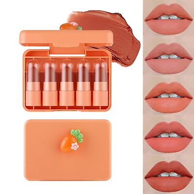 #ad Women Make Up Gift Set 5Pcs Carrot Set Liquid Lipstick Lipstick Long Lasting $4.73