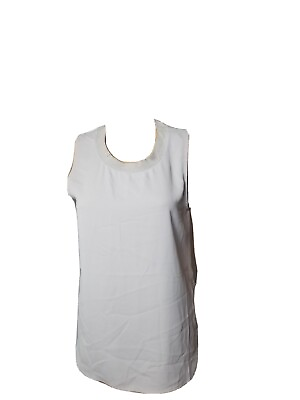 #ad DL Daily Look Womens Top Shirt Gray Solid Size Small Blouse Sleeveless $6.33