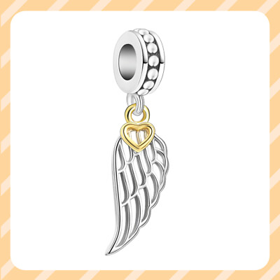 #ad New Authentic Angel Wings Love Dangle 925 Sterling Silver Women Bracelet Charm $15.00