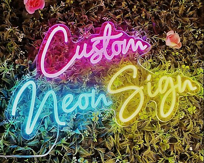 #ad 50cm Custom Neon Sign LED Light Personalized Wedding Birthday Party Wall Decor $8.99
