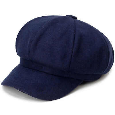 #ad Beret Hat Decorative Wide Brim Solid Color Women Octagonal Cap Soft $8.87