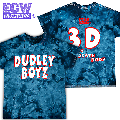 #ad ECW Dudley Boyz quot;3D Death Dropquot; Tie Dye WWF WWE Invasion Hardcore Shirt S 2XL $54.99