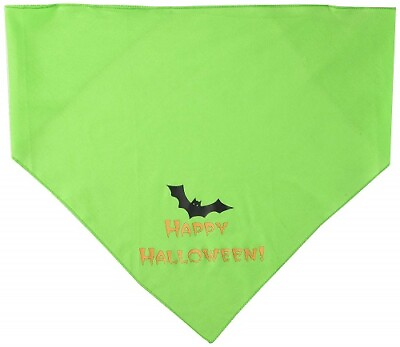 #ad Mirage Pet Products 54554 Happy Halloween Screen Print Bandana for Pets Large $1.99