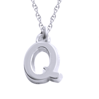 #ad #ad Initial Necklace Letter Charm Silver Tone Layer Chain Name Alphabet Pendant Q $319.87