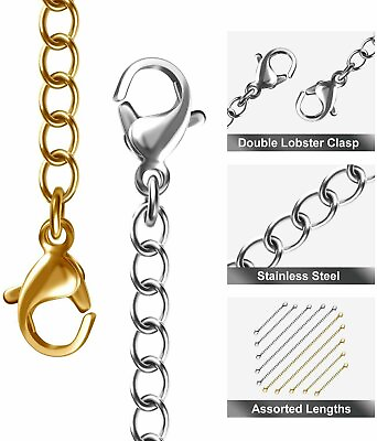 #ad #ad Extender Safety Chain Extender Necklace Bracelet Lobster lock 3quot; or 6quot; $3.29