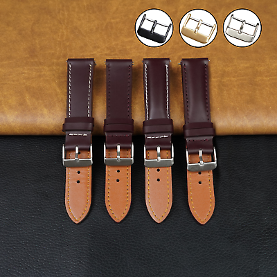 #ad Vintage Soft Skin Watch Strap Men Handmade Leather Bracelet Wristwatch 18 22mm $16.99
