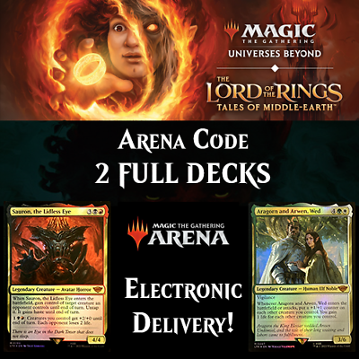 #ad Lord of the Rings Starter Kit 2 Full Decks Arena Code MTG MTGA LTR LOTR $3.99