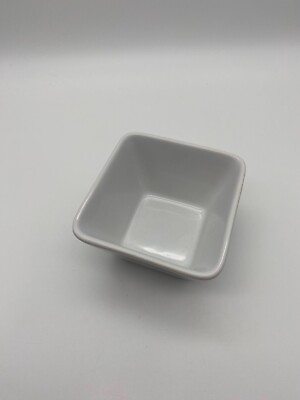 #ad Pampered Chef Simple Additions White Square Bowl 4.5quot; x 2.75quot; $10.80