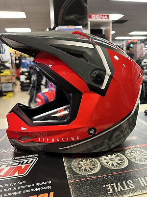 #ad Fly Kinetic Red Off Road Helmet Size Large $99.00