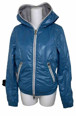 #ad Duvetica Italy Down Lightweight Raincoat Bomber Blue Jacket 42 US S $115.00