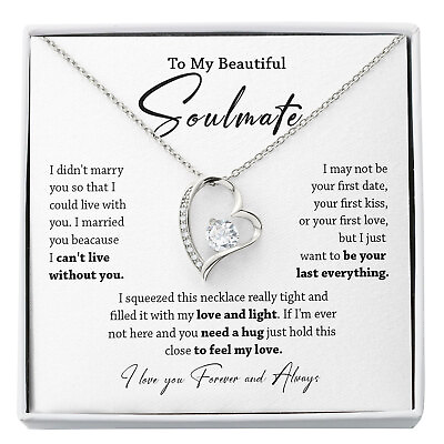 #ad To My Soulmate Necklace Valentine Gift for your Soulmate Birthday Gift Lovely $28.99