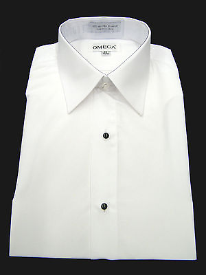 #ad Microfiber Tuxedo Shirt quot;Laydown Collarquot; Non pleat White $24.99
