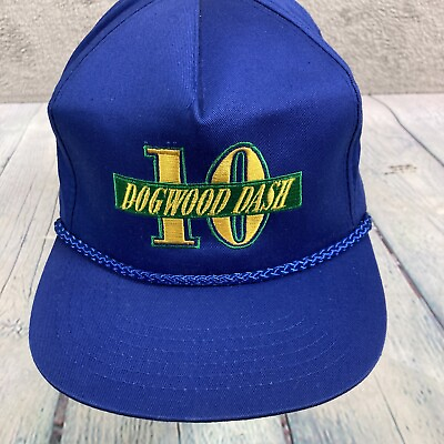 #ad Dogwood Dash 10 Strap Back Hat Ball Cap Rope Bill Blue Road Race Embroidered $15.00