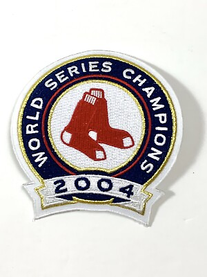#ad 2004 Boston Red Sox World Series Champs Champions Sleeve Size Patch Iron On $10.85