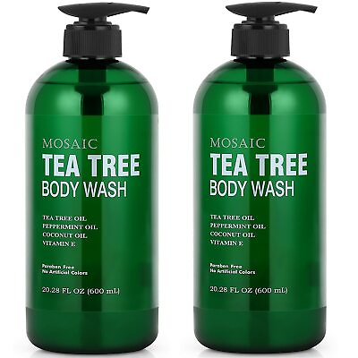 Tea Tree Body Wash with Vitamin E 20.2 FL Oz Bottle Pack of 2 $21.99