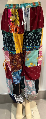 #ad Unisex handmade boho hippie aladdin patchwork harem yoga pants one size women C $24.99