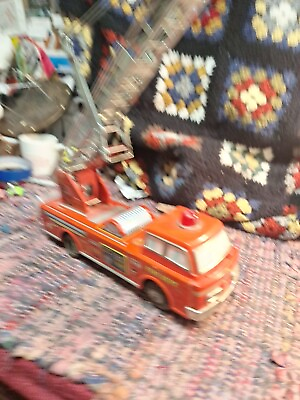 #ad Old Modern Toys Battery Operated Fire Truck 1950s 11 3 4quot; Long $98.88
