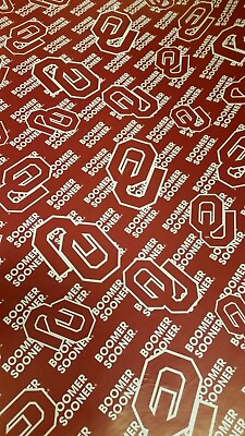 Oklahoma Sooners Logo NCAA Gift Wrap Paper Roll 30 x 60 Inch $11.48