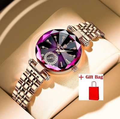 Watch for Women Luxury Jewelry Steel Quartz Wristwatches Gift for Ladies Present GBP 29.50