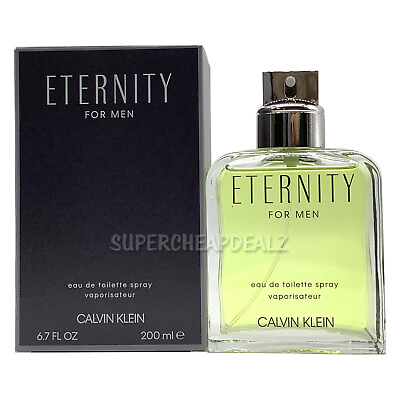 Eternity for Men by Calvin Klein 6.7 oz EDT Spray NEW IN BOX AUTHENTIC $51.95