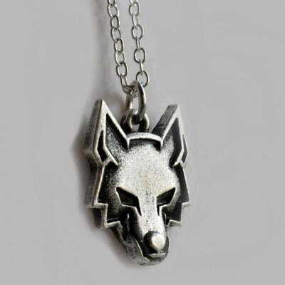 #ad #ad WOLF NECKLACE 18quot; Chain Pewter Face Pendant Outdoor Mountain Wilderness NEW $8.95