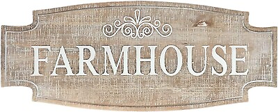#ad DELIDECOR Large Farmhouse Sign Rustic Carved Wood Plaque Porch Decor Vintage $29.99