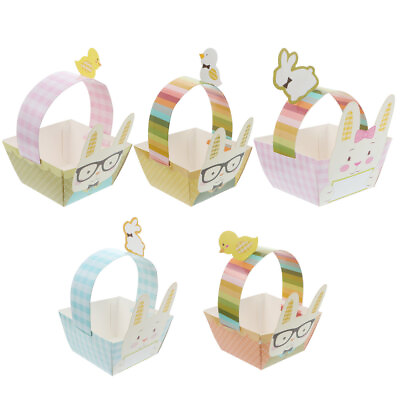 5 Pcs Snack Tray Dish Mini Cake Box Bag Box Paper Gift Bulk Gift Bags Candy Box $7.95