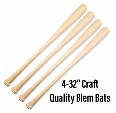 #ad #ad 4 32” CRAFT QUALITY Wooden Blem Baseball Bats Free Shipping $44.00