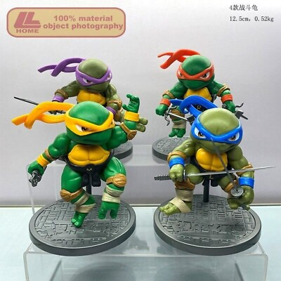 #ad Anime Superhero Turtles Battle 4pcs set PVC action Figure Toy Gift Collection $26.39