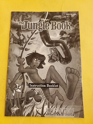 #ad The Jungle Book Instruction Manual ONLY SNES Super Nintendo Booklet $9.09