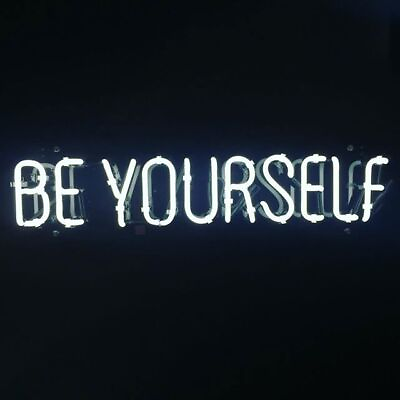 #ad 14quot;x5quot; Be Yourself Acrylic Neon Sign Light Lamp Bedroom Glass Wall Decor ZS236 $79.98