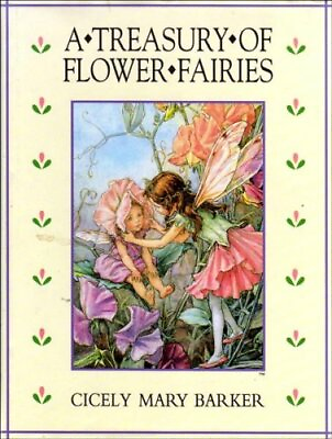 #ad A Treasury of Flower Fairies by Barker Cicely Mary Hardback Book The Fast Free $15.83