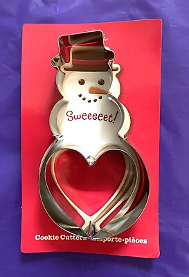 #ad Hallmark Snowman amp; Heart Cookie Cutters $10.00