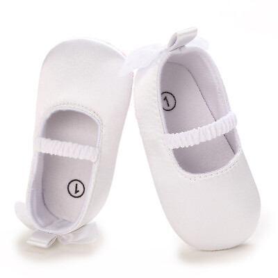 #ad Newborn Christening Gift Baby Girl White Crib Shoes Infant Wedding Party Shoes $5.99