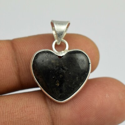 #ad Natural Black Copper Jasper Gemstone Handmade Heart Pendant Jewelry VP2607 $7.37
