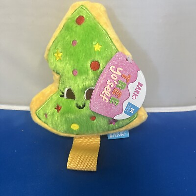 BARK Dog Toy Tree Yo#x27;Self Christmas Tree Crinkle Squeak Plush M NWT 20 50lbs $12.00