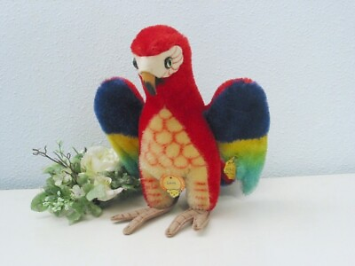 #ad STEIFF PARROT LORA 22 cm with all ID#x27;s $49.00