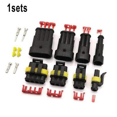 #ad Quantity of 1 Set Electrical Waterproof Connector 1 2 3 4 5 6 Pin Way Superseal $6.12