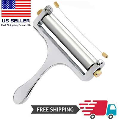 #ad Stainless Steel Cheese Slicer Adjustable Thickness Wire Cheese Cutter Perfectly $9.99