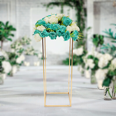 #ad Metal Flower Stand Iron Wedding Party Centerpiece Gold Flower Holder Rack Pillar $21.00