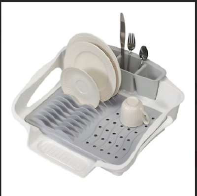 #ad Extra Large Dish Drying Rack With Drainboard Utensil Tray BPA Free Plastic $39.44