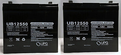 #ad UPG UB12550 Group 22NF 12V 55AH SLA Battery Z1 TT 2 Pack $319.99