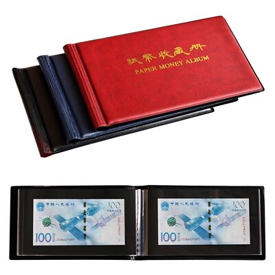 #ad 20 Sheet Currency Page Paper Money Album DIY Banknote Storage Collection Display $9.26