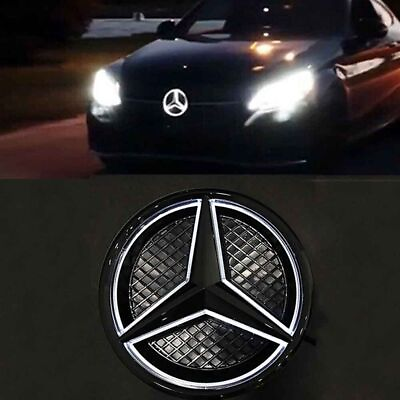 #ad Car Front Grille LED Star Emblem Light for Mercedes Benz Illuminated Logo Badge $29.98